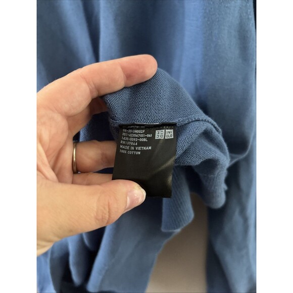 Uniqlo Men’s Blue Lightweight Knit Sweater Size XXL Pullover Crewneck - Picture 6 of 7